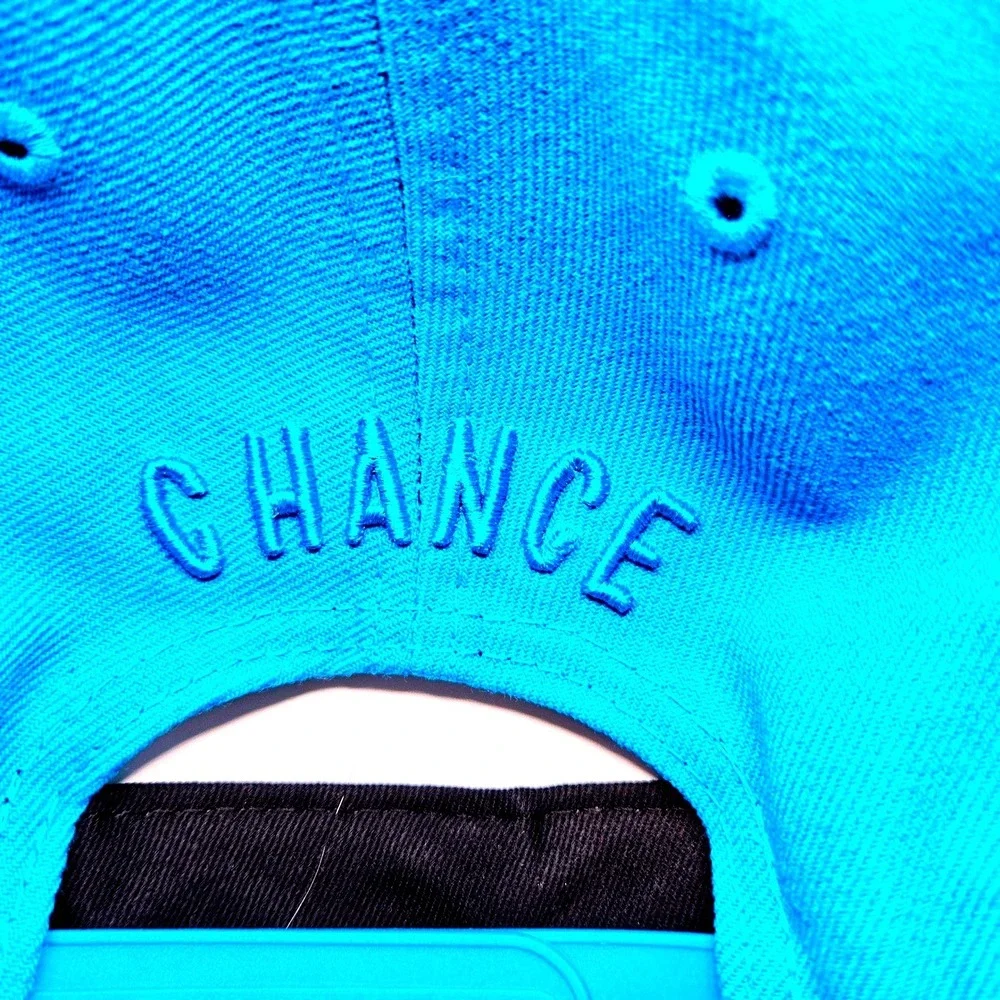 New Era Chance the Rapper 3 Snapback Hat Neon Blue Pink Adjustable Cap Mens OSFM